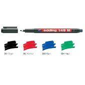 Edding Asetat Kalemi (10 adet)Permanent M Seri 1.0 MM Siyah 149 M - 1