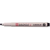 Sakura Pıgma Çizim Kalemi Graphıc 2 Düz Kesik 0.30 MM Siyah xSDK02-12-LI-PKT - 1