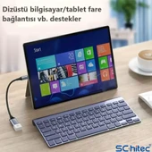 ScHitec Type-C to UsbA Dönüştürücü Adaptör USB3.0 Otg Flash Bellek Okuma Aparatı Adaptör - 6