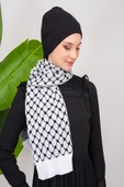 Triko İpli Filistin Geleneksel Nakışlı Çocuk Unisex Atkı Takmı S300009 - 1