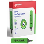 Penmark Neon Fosforlu Kalem Yeşil (10 lu)HS 505 02 - 1