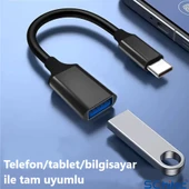 ScHitec Type-C to UsbA Dönüştürücü Adaptör USB3.0 Otg Flash Bellek Okuma Aparatı Adaptör - 7