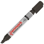 Penmark Permanent Marker Kesik Uç Siyah (12 adet) HS 406 01 - 1