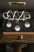 Kuzey Yemek Masası 3 Toplu İthal Led Avize - 4