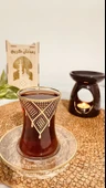 6'lI Çay Bardak Seti Filistin Kefiyesi Nakışlı 12 Parça T00001 - 5