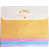 Smato Çıtçıtlı Evrak Zarfı Mat Mavi W7536-12-PKT - 1