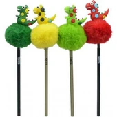 Unick Color Kurşun Kalem Dinazor Tepeli Pon Pon 7771-24-KUTU - 1