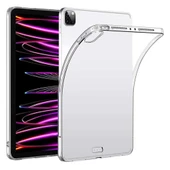 Apple iPad Pro 12,9 inç 4 / 5 / 6 Nesil Uyumlu Şeffaf Silikon Tablet Kılıfı thumbnail 1