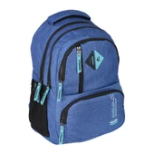 Relaxion Su Geçirmez Çok Gözlü Okul Sırt Çantası Mavi 2055 - 1