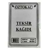 Öztokaç Teksir Kağıdı 20 X 28 Cm 3. Hamur 54 Gr 200'lü Paket - 1