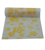 Kullan At Plastik Masa Örtüsü Su Yağ Geçirmez 100x150cm Sofra Kağıdı 15 Metre Sarı Beyaz - 2