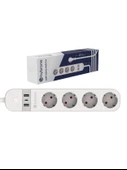 Hybrone USB Ve Type-C Girişli Akım Korumalı Dörtlü Wi-Fi Akıllı Priz, 16 Amper, Enerji İzleme - 1