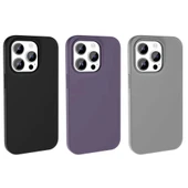 Apple iPhone 14 Pro Kılıf M-safe Şarj Özellikli Sıvı Teknolojili Silinebilir Sert Zore Kivi Kapak - 9