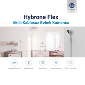 Hybrone Flex Wi-Fi Akıllı Bebek Kamerası, Ağlama Algılama, Ninni Çalma, Sıcaklık ve Nem Ölçümü - 2
