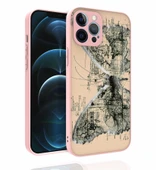 Apple iPhone 12 Pro Max Kılıf Desenli Kamera Korumalı Parlak Zore Nora Kapak - 1