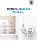 Hybrone Akım Korumalı İkili Wi-Fi Akıllı Priz, Çocuk Kilidi, Uygulama ile Uzaktan Kontrol - 2