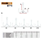 Fujin ST41 Üçlü Maket Balık İğnesi Nickel 6'lı Paket - 2