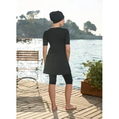 Estiva Düz Boneli Likralı Taytlı Yarım Kol Taytlı Mayo thumbnail 3