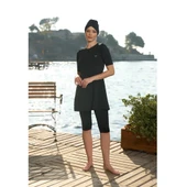 Estiva Düz Boneli Likralı Taytlı Yarım Kol Taytlı Mayo thumbnail 1