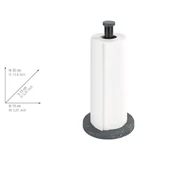 Saban Siyah Mermer Görünümlü Kağıt Havlu Tutucu - Mermer Desenli Plastik Taban, Siyah Metal Çubuk 15x32 cm - 6