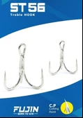 Fujin ST56 Üçlü Maket Balık iğnesi Nickel 6'lı Paket - 1