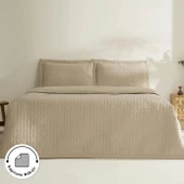 Karaca Home Liora Çift Kişilik Yatak Örtüsü Bej - 1