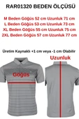 Erkek Tişört Polo Yaka Normal Kesim Desenli RAR01320 - 5