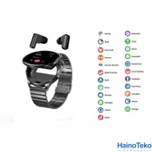 Haino Teko Watch Ultra 12 Amoled Ekran WaterProof Akıllı Saat 3 Kordonlu Siyah - 5