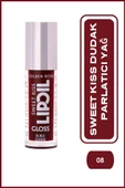 Golden Rose Sweet Kiss Lip Oil Gloss 08 Black Cherry Dudak Parlatıcısı - 1