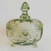 Nane Yeşili Ayaklı Cam Şekerlik – Modern Dekor Lokumluk & Çerezlik thumbnail 1