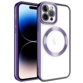 Apple iPhone 14 Pro Kılıf M-safe Wireless Şarj Özellikli Zore Setro Silikon - 1