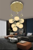 Alize Modern Sarkıt Cam Toplu Led Avize - 6