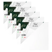 Gen-Of Küçük Resim Tuvali %100 Pamuk 20x20 cm Arkadan Zımbalı 5 Adet thumbnail 1