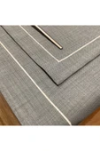 OYA home Güvercin Mavisi Ranırlı Amerikan Servis Takımı ( 7 Parça) - 4