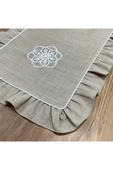OYA home El Örme Dantel Aplikeli Vizon Zeminli Ranır -45*150 cm - 4