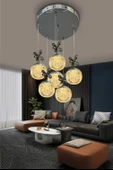 Alize Modern Sarkıt Cam Toplu Led Avize - 5