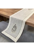 OYA home Gold Simli Keten & El Ajurlu Dantelli Ranır - 45*150 cm - 2
