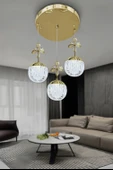 Alize Modern Sarkıt Cam Toplu Led Avize - 4