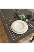OYA home Antrasit Ranırlı Amerikan Servis (6) & Ranır (1) Set- Toplam 7 Parça - 1