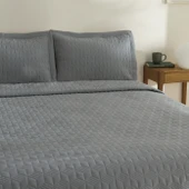 Karaca Home Liora Çift Kişilik Yatak Örtüsü Antrasit - 5