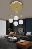 Alize Modern Sarkıt Cam Toplu Led Avize - 2