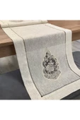 OYA home Gold Simli Keten & El Ajurlu Dantelli Ranır - 45*150 cm - 3