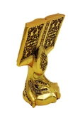 Kutulu Allah-Muhammed Kur'an-ı Kerim Hediyelik Metal Biblo Gold Rengi - 3