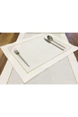 OYA home Altın Sim Piko Dikişli Ranır(1) & Amerikan Servis(8) Set - Toplam 9 Parca - 2