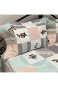 OYA home Patchwork Kaneviçe Ve Dantel Aplikeli Yatak Örtüsü -3 parça - 3