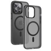Apple iPhone 14 Pro Max Kılıf Mat Arka Yüzey Wireless Şarj Özellikli Zore Locik Kapak - 2