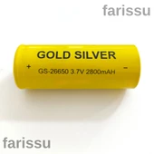 GOLD SILVER GS-26650 3.7V 2800mAh Şarjlı Pil - 2