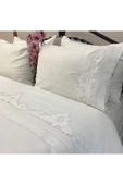 OYA home Beyaz iş li Pamuklu Nevresim Takımı -6 parça - 5
