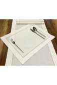 OYA home Altın Sim Piko Dikişli Ranır(1) & Amerikan Servis(8) Set - Toplam 9 Parca - 1