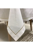 OYA home Gold Tek Sıra Pikolu Masa Örtüsü ve Ranır Set - 2 parça - 2